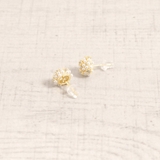 ラウンドミニパール&ストーンピアス プチプラシルバーゴールド | FACION | 詳細画像3