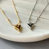 ニュアンスハートメタルステンレスネックレス ペンダントサージカルステンレス | FACION | 詳細画像3