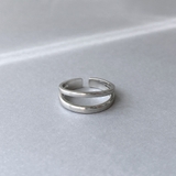 ダブルラインステンレスメタルリング 金属アレルギー つけっぱなし | FACION | 詳細画像2