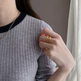 ボリュームクロスラインステンレスメタルリング 金属アレルギー つけっぱなし | FACION | 詳細画像9