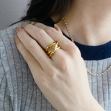 ボリュームクロスラインステンレスメタルリング 金属アレルギー つけっぱなし | FACION | 詳細画像10