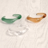 アクリルニュアンスバングルブレスレット 変形クリア透明インスタプチプラ ブレス | FACION | 詳細画像1