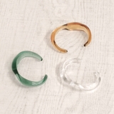 アクリルニュアンスバングルブレスレット 変形クリア透明インスタプチプラ ブレス | FACION | 詳細画像2