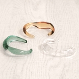 アクリルニュアンスバングルブレスレット 変形クリア透明インスタプチプラ ブレス | FACION | 詳細画像3