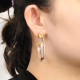 C型クリアフープピアス 透明シンプル春夏トレンドインスタ | FACION | 詳細画像4 