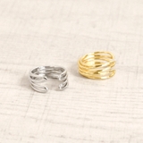 レイヤードラインメタルリング 指輪 シルバーゴールド | FACION | 詳細画像2 