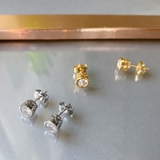 CZステンレス透かし枠スタッドピアス | FACION | 詳細画像2