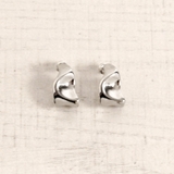 シルバー | エンボスメタルワイドフープピアス 変形シルバーゴールドプチプラ | FACION