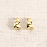 ゴールド | エンボスメタルワイドフープピアス 変形シルバーゴールドプチプラ | FACION