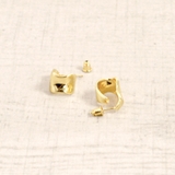 エンボスメタルワイドフープピアス 変形シルバーゴールドプチプラ | FACION | 詳細画像3