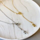 ノットメタルY字チェーンステンレスネックレス サージカルステンレス シルバーゴー… | FACION | 詳細画像2 