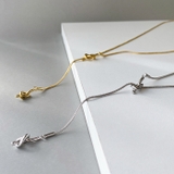 ノットメタルY字チェーンステンレスネックレス サージカルステンレス シルバーゴー… | FACION | 詳細画像3 