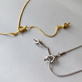 ノットメタルY字チェーンステンレスネックレス サージカルステンレス シルバーゴー… | FACION | 詳細画像5 