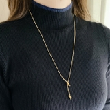 ノットメタルY字チェーンステンレスネックレス サージカルステンレス シルバーゴー… | FACION | 詳細画像10 