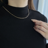 ペタルチェーンステンレスネックレス  サージカルステンレス チョーカー華奢 | FACION | 詳細画像8 