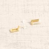 オープンスクエアメタルピアス シルバーゴールドプレートプチプラ | FACION | 詳細画像4 