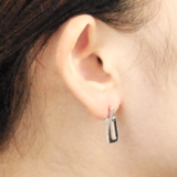 オープンスクエアメタルピアス シルバーゴールドプレートプチプラ | FACION | 詳細画像8 