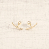 ゴールド | ストーン付カーブライン2WAYピアス シルバーゴールドレディースインスタ | FACION