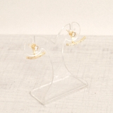 ストーン付カーブライン2WAYピアス シルバーゴールドレディースインスタ | FACION | 詳細画像4 