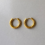 ゴールド 18mm | 両耳用ステンレスフープピアス サージカルステンレス メンズ レディース 開閉式 | FACION