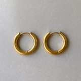 ゴールド 20mm | 両耳用ステンレスフープピアス サージカルステンレス メンズ レディース 開閉式 | FACION