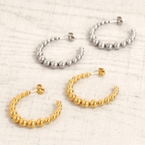 メタルボールステンレスフープピアス サージカルステンレスレディース | FACION | 詳細画像1