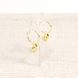 プランプメタルハートフープピアス シルバーゴールドレディース | FACION | 詳細画像2