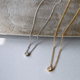 一粒ラウンドストーンステンレスネックレス レディース サージカルステンレス316… | FACION | 詳細画像2 