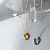 ニュアンスオーバルステンレスネックレス レディースサージカルステンレス316L | FACION | 詳細画像1 