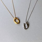 ニュアンスオーバルステンレスネックレス レディースサージカルステンレス316L | FACION | 詳細画像2 