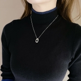 ニュアンスオーバルステンレスネックレス レディースサージカルステンレス316L | FACION | 詳細画像7 