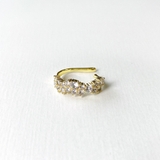 ゴールド | 片耳用ジルコニアストーンイヤーカフ 軟骨ピアスイヤリングレディース | FACION