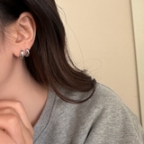 2WAYプランプダブルメタルフープピアス   シルバーゴールド レディース | FACION | 詳細画像6 