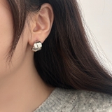 幅広ロールメタルフープピアス 変形シルバーゴールド レディース | FACION | 詳細画像4