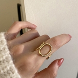 オーバルグローイングリング 指輪 幅広 シルバー ゴールド | FACION | 詳細画像6 