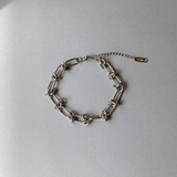 シルバー | コネクトチェーンステンレスブレスレット サージカルステンレス316L ブレス | FACION