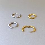 スクラッチカットステンレスフープピアス 中折れ ワンタッチ 開閉式 | FACION | 詳細画像4