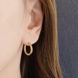 スクラッチカットステンレスフープピアス 中折れ ワンタッチ 開閉式 | FACION | 詳細画像6