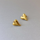 ゴールド | ニュアンスハートステンレスピアス サージカルステンレス316L  レディース | FACION