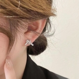 ジルコニアストーン付リボンピアス  レディースノット結び | FACION | 詳細画像4 