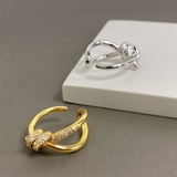 ストーン付ノットリボンパヴェリング 指輪 結び レディース ジルコニア | FACION | 詳細画像3