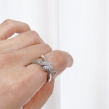 ストーン付ノットリボンパヴェリング 指輪 結び レディース ジルコニア | FACION | 詳細画像5