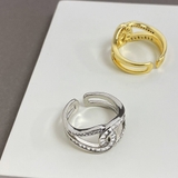 ストーン付C型クロスリング 指輪 ジルコニア レディース ノット | FACION | 詳細画像3