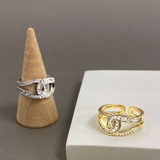 ストーン付C型クロスリング 指輪 ジルコニア レディース ノット | FACION | 詳細画像4