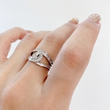 ストーン付C型クロスリング 指輪 ジルコニア レディース ノット | FACION | 詳細画像5