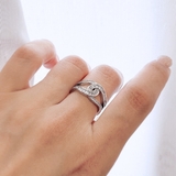 ストーン付C型クロスリング 指輪 ジルコニア レディース ノット | FACION | 詳細画像6