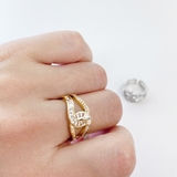 ストーン付C型クロスリング 指輪 ジルコニア レディース ノット | FACION | 詳細画像8