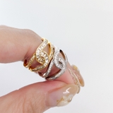 ストーン付C型クロスリング 指輪 ジルコニア レディース ノット | FACION | 詳細画像9