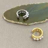 片耳用パール&ジルコニアイヤーカフ ノンホール 軟骨ピアス | FACION | 詳細画像3