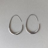 シルバー | 大振りドロップフープステンレスピアス サージカルステンレス316L レディース | FACION